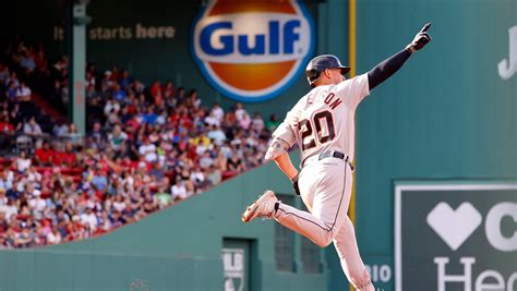 Carpenter hits 2 HRs, Tigers go deep over Green Monster 4 times in 6-2 win over Red Sox